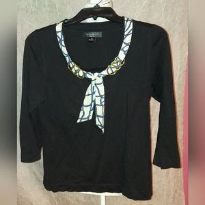 Womans August Silk Sweater Top Shirt Petite Size Medium